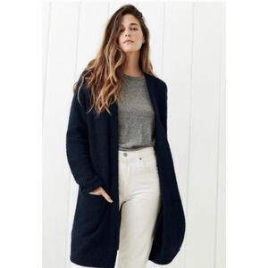 NWT Jenni Kayne Navy Open Front Cocoon Cardigan Sweater Coat M